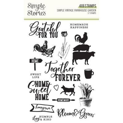 Simple Stories Simple Vintage Farmhouse Garden Clear Stamps - Simple Vintage Farmhouse Garden